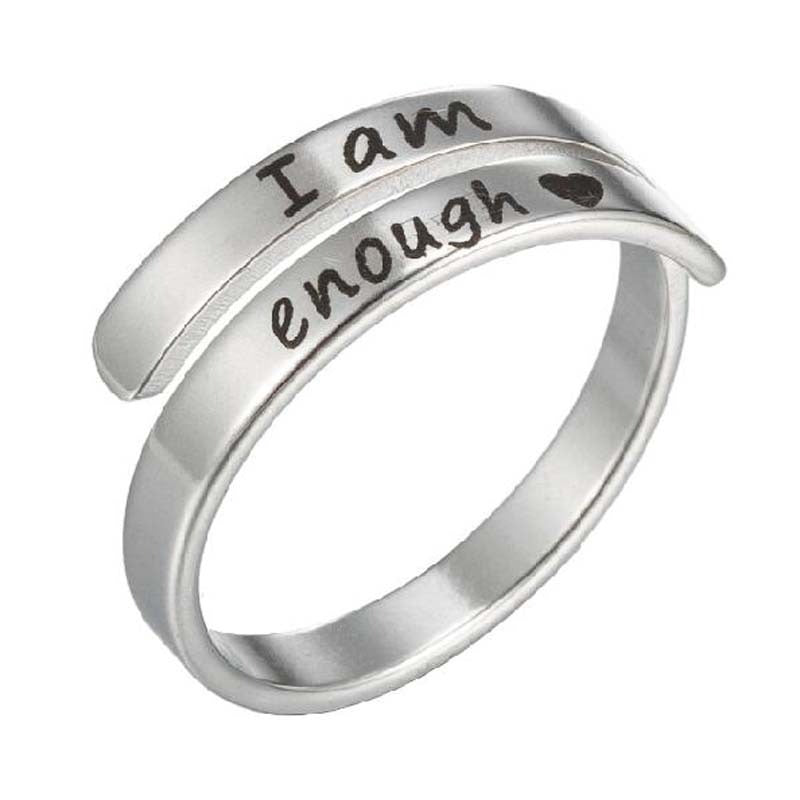 Retro Stainless Steel English Double Ring Stylish Accessory