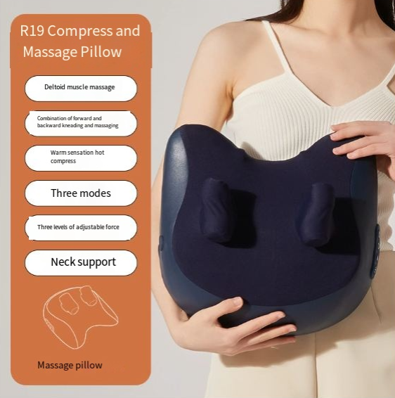 Neck & Shoulder Massage Pillow - Deep-Kneading Relief