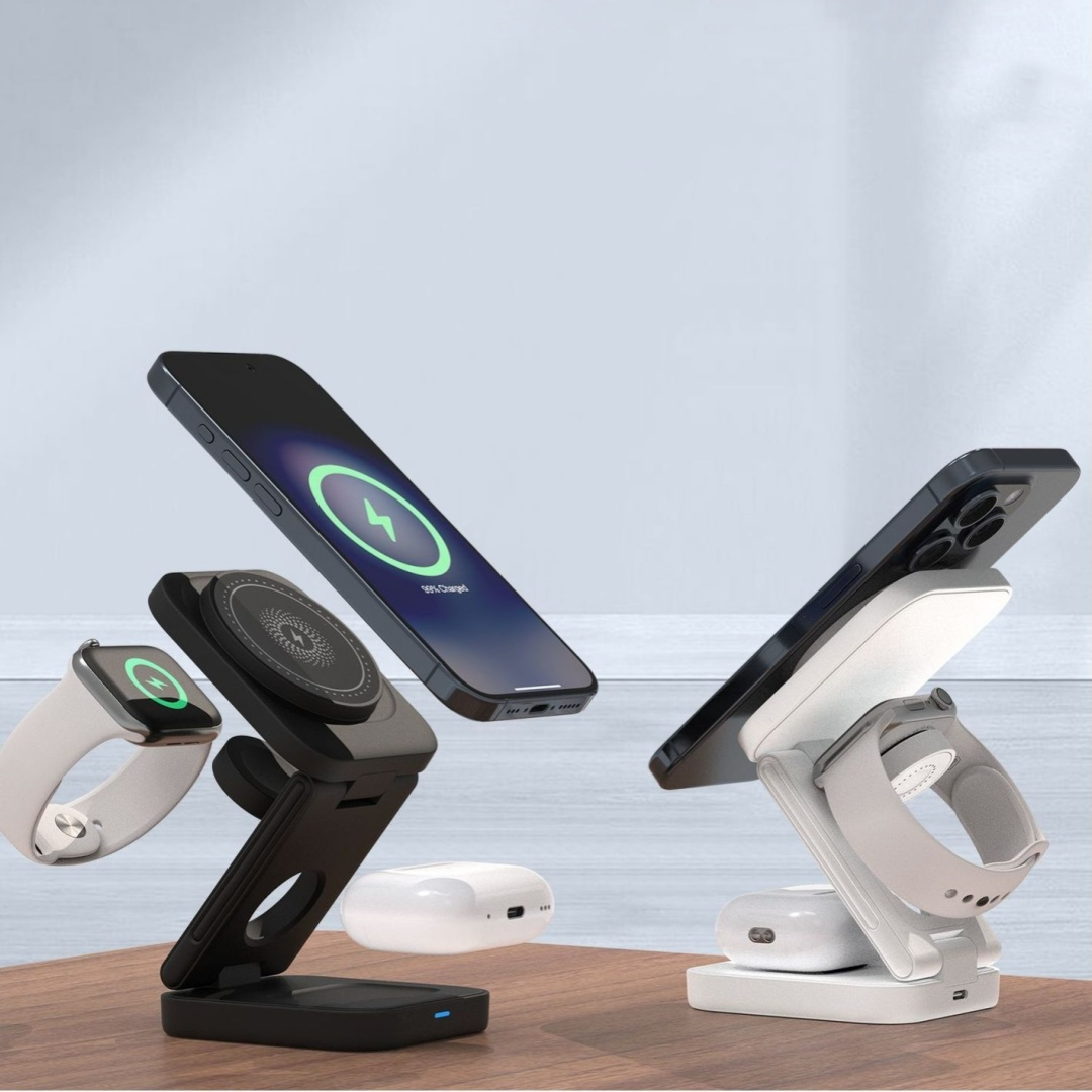 3 IN 1 FOLDABLE WIRELESS CHARGER - Charge All Devices