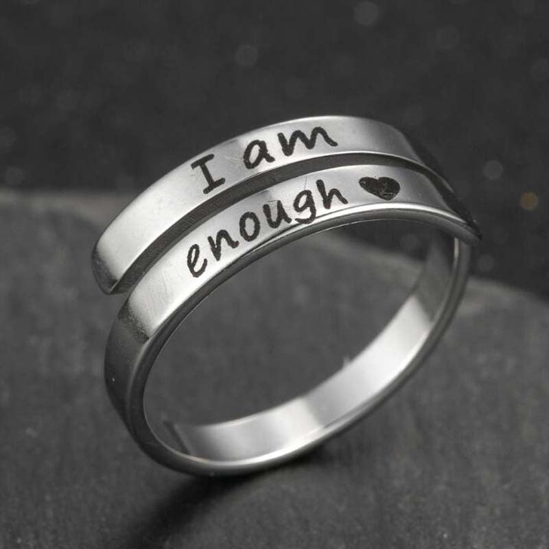 Retro Stainless Steel English Double Ring Stylish Accessory