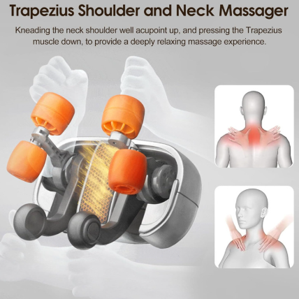 Neck & Shoulder Massage Pillow - Deep-Kneading Relief