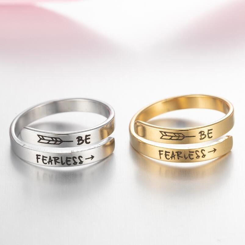 Retro Stainless Steel English Double Ring Stylish Accessory
